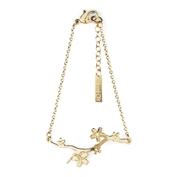 Bracelet branche - bijoux fleurs de cerisier plaqué or - créatrice Shlomit Ofir - Boutique Les inutiles