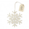 Déco de Noël en bois • Flocon de neige blanc à suspendre dans le sapin • Collection East Of India Boutique Les inutiles