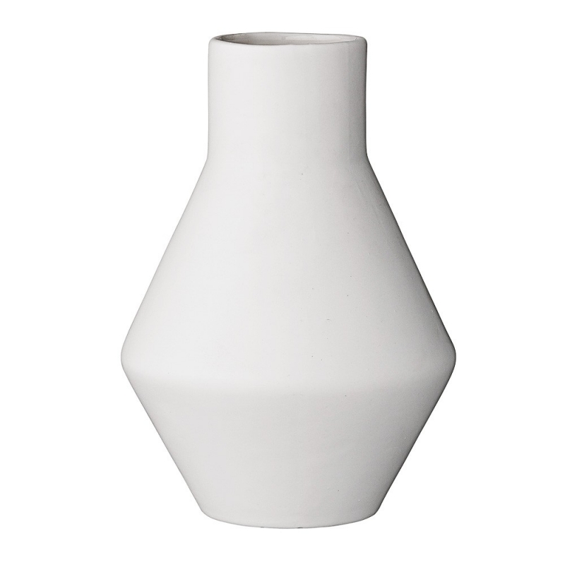 Vase Géométrique Blanc - Bloomingville - Boutique Les inutiles