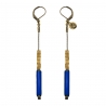 Boucles d'oreilles bleu marine perles vintages • bijoux Luna Cox Créateur Boutique Les inutiles