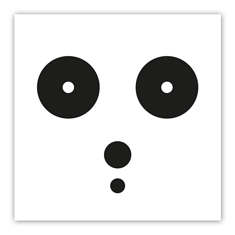 Carte postale panda - minimalist bears - illustration noir & blanc - boutique Les inutiles