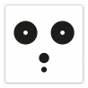Carte postale panda - minimalist bears - illustration noir & blanc - boutique Les inutiles