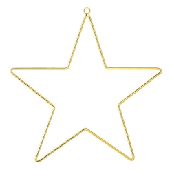 Grande étoile en métal doré à suspendre dans le sapin de Noël • Collection Bloomingville Les inutiles