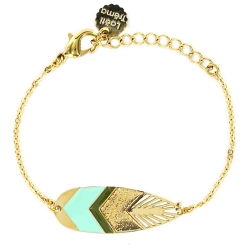 Bracelet Sunshade Doré - Turquoise