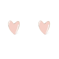 Boucles d'oreilles tige poucette coeur - Grant Titlee - Boutique Les inutiles - Puces rose