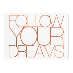 Carte postale cuivrée - follow your dreams - postcard - rader