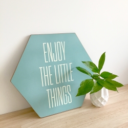 cadre octogonal mint Enjoy the little things - Bloomingville - Boutique Les inutiles