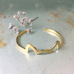 Bracelet oreilles de chat - Jonc Kitten doré à l'or fin - Boutique Les inutiles