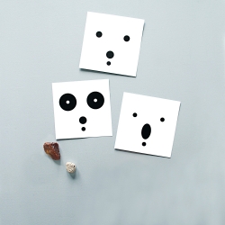 Carte postale Ours Polaire - minimalist polar bear - illustration noir & blanc - boutique Les inutiles