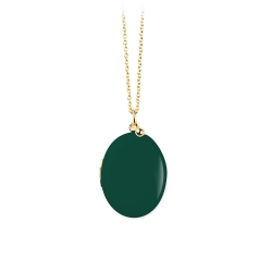 Sautoir Vert pin • Médaillon porte photo Trois Petits Points bijoux • Concept store en ligne Les inutiles
