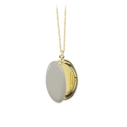 Pendentif qui s'ouvre Médaillon photo or et beige doré • Boutique cadeaux à Loches Bijoux créateurs Les inutiles