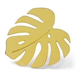Pin's Monstera Dore Broche feuille or • Bijoux Créatrice Marine Mistake collection urban jungle idée cadeau • Eshop Les inutiles