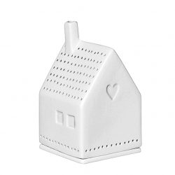 Petite maison en porcelaine avec bougie • Photophore Light House heart  Rader • bougeoir de noel et décoration coeur