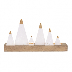 Bougeoir modulable maison, montage et sapin • Photophore en bois et porcelaine de Rader • bougie de table de Noël