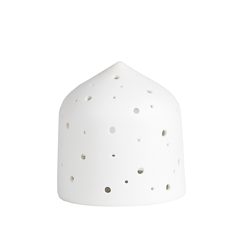 Photophore en porcelaine Räder • Light Hut Small • bougeoir chauffe-plat minimaliste, épuré et naturel • déco hygge
