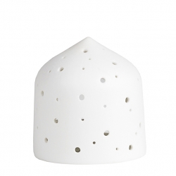 Photophore en porcelaine Räder • Light Hut Small • bougeoir chauffe-plat minimaliste, épuré et naturel • déco hygge