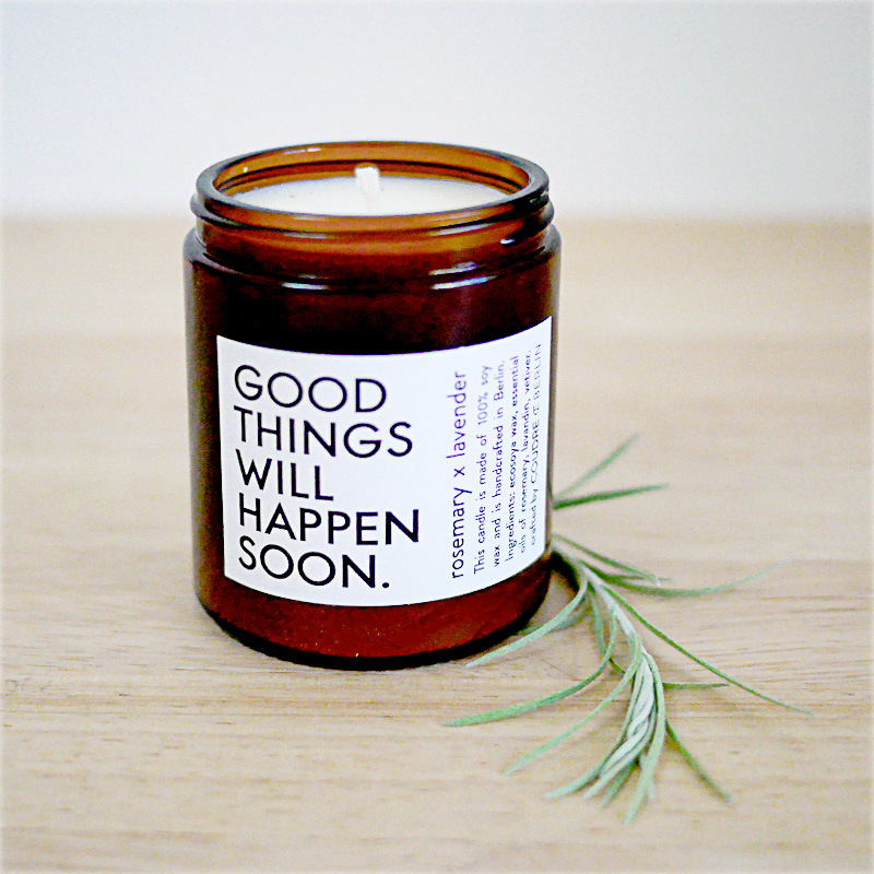 Something Good Will Happen Soon • Bougie Parfumée Coudre Berlin • Boutique Les inutiles